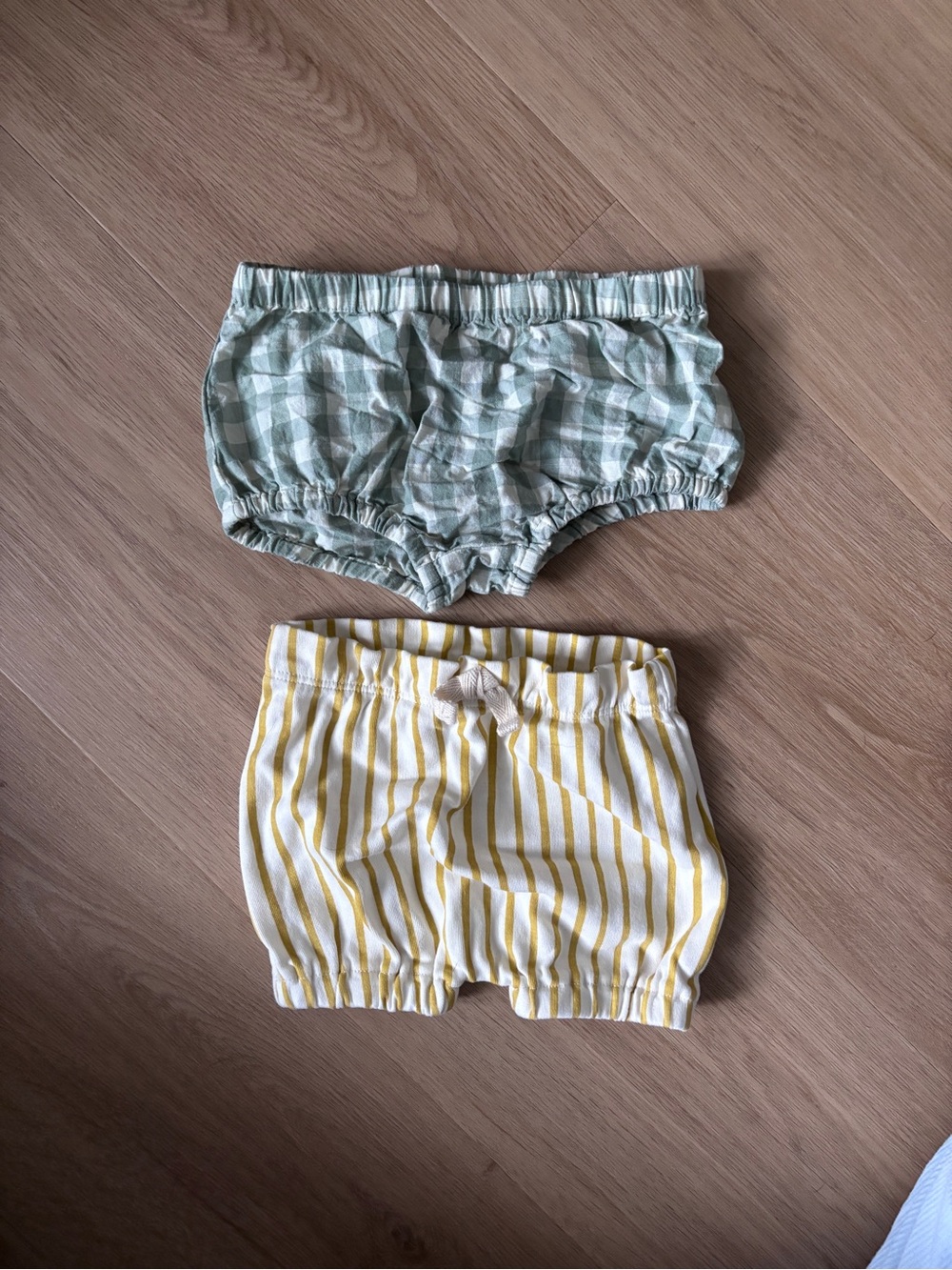 Pehr Baby Bloomers Duo - Sage Gingham & Yellow Stripe
